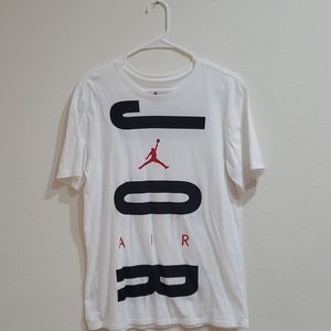 Air Jordan spellout tee sz Medium.